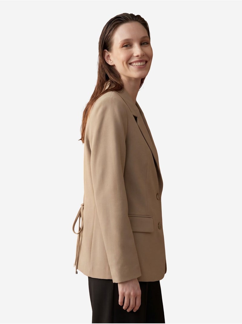 Blazer con collo a scialle e chiusura con bottoni my fashion Sabbia - Kiabi