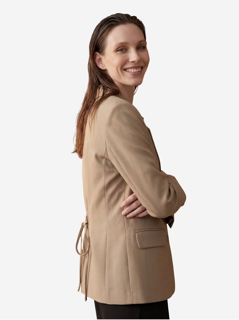 Blazer con collo a scialle e chiusura con bottoni my fashion Sabbia - Kiabi