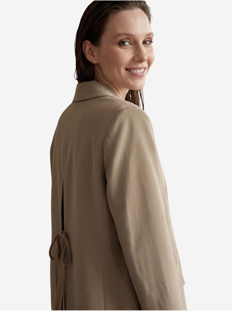 Blazer con collo a scialle e chiusura con bottoni my fashion Sabbia - Kiabi
