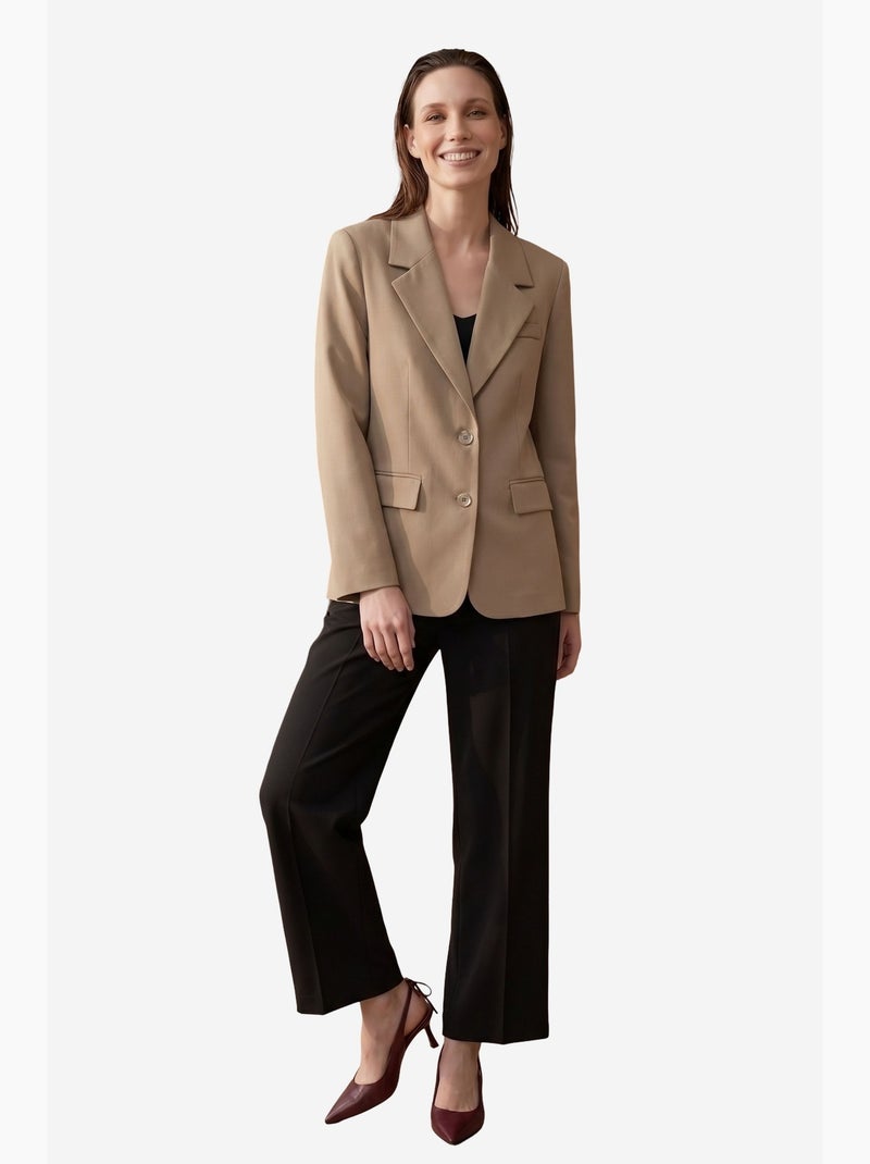 Blazer con collo a scialle e chiusura con bottoni my fashion Sabbia - Kiabi