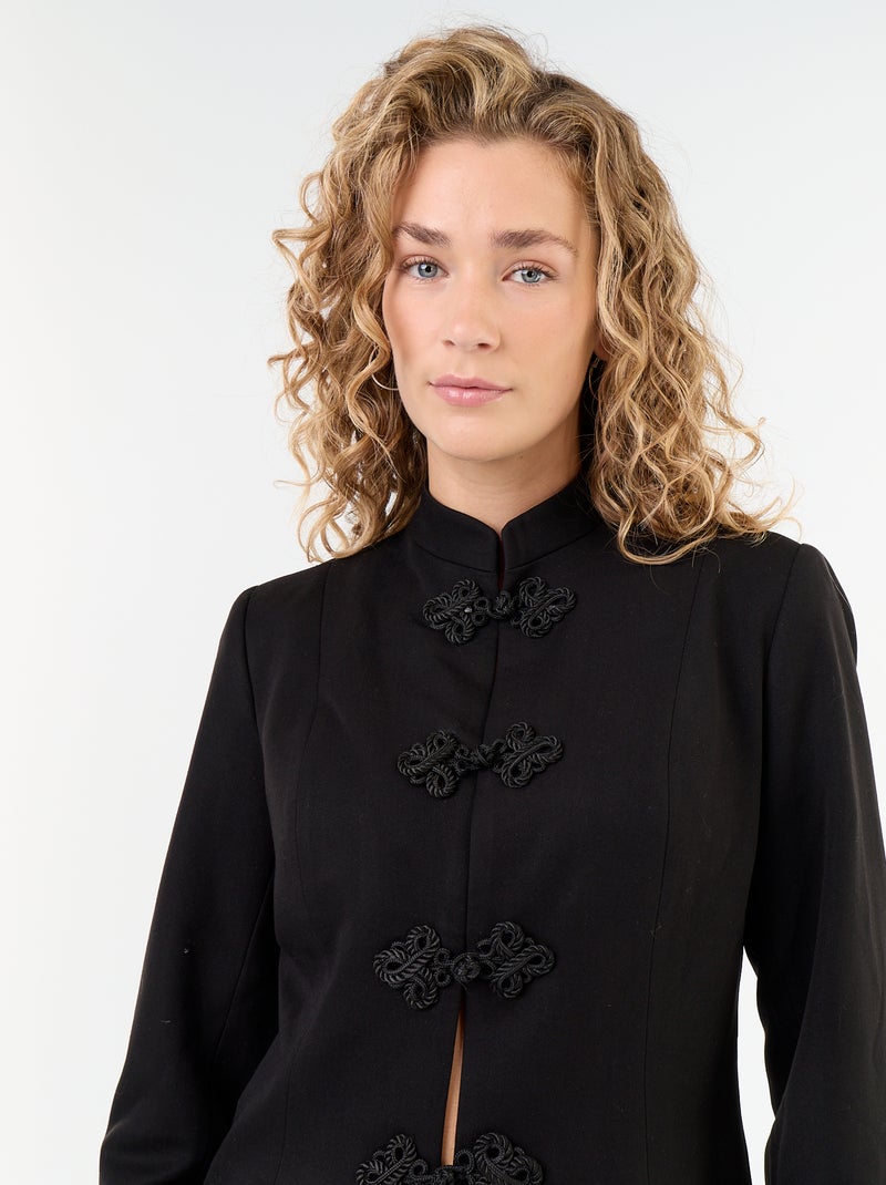 Blazer con dettaglio di chiusura alla coreana Nero - Kiabi