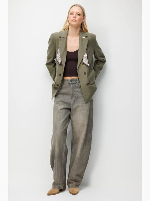 Blazer con maniche lunghe e patch mixray - Kiabi Blazer con maniche lunghe e patch mixray - Kiabi