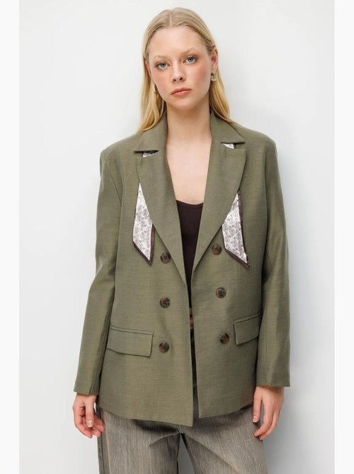 Blazer con maniche lunghe e patch mixray - Kiabi Blazer con maniche lunghe e patch mixray - Kiabi