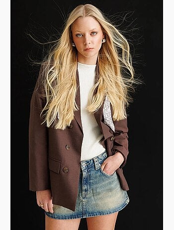Blazer con maniche lunghe e patch mixray