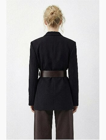 Blazer con scollo a v e cintura lucci