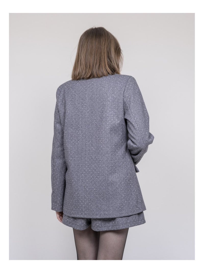 Blazer con strass ULISIA Grigio - Kiabi