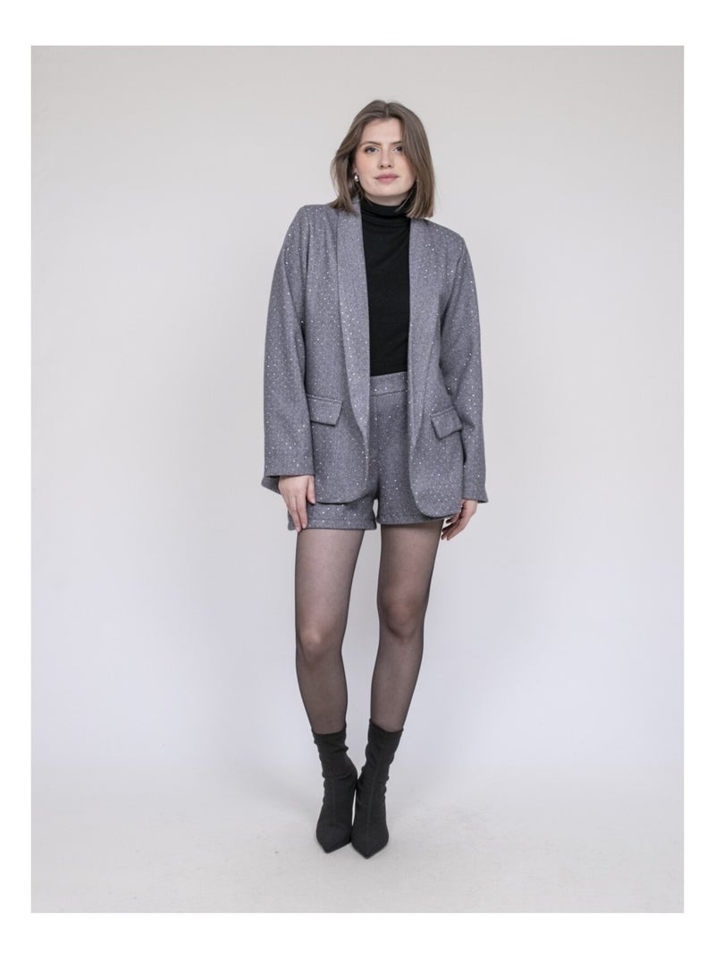 Blazer con strass ULISIA Grigio - Kiabi