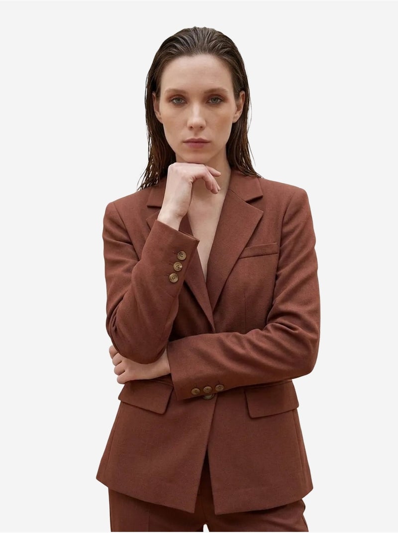 Blazer da donna dalla vestibilità regolare my fashion Marrone cioccolato - Kiabi