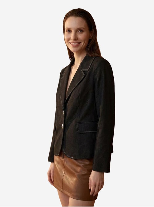 Blazer da donna in popeline cotone-lycra my fashion - Kiabi Blazer da donna in popeline cotone-lycra my fashion - Kiabi