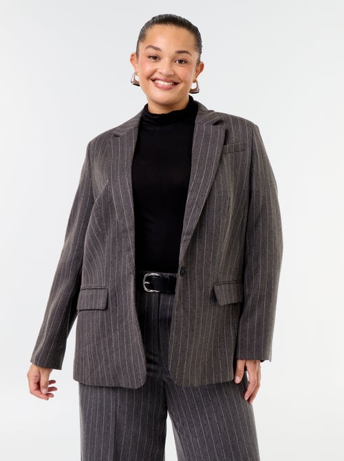 Blazer di media lunghezza con strass - Kiabi