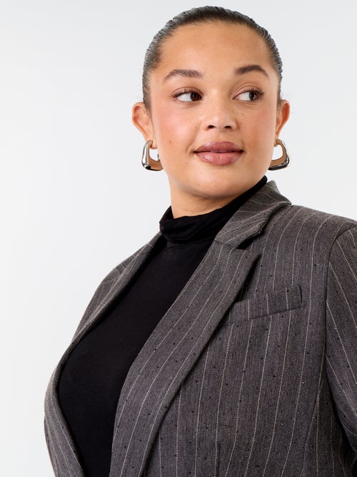 Blazer di media lunghezza con strass - Kiabi