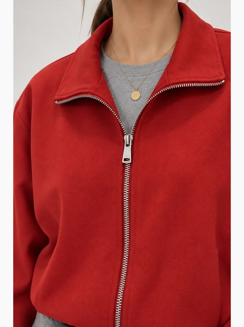 Blazer donna sartoriale mixray Rosso - Kiabi