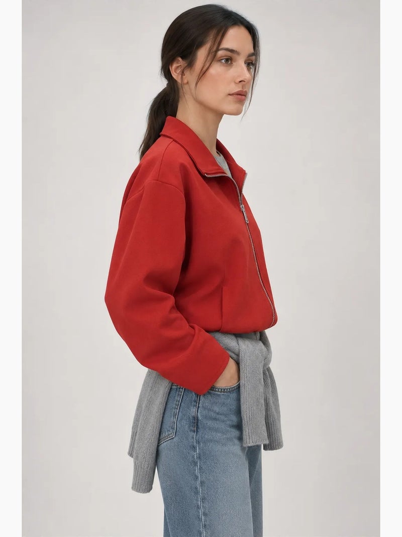 Blazer donna sartoriale mixray Rosso - Kiabi