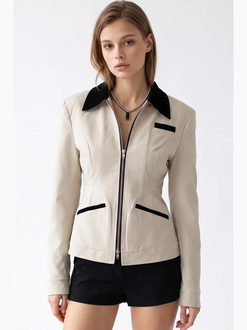 Blazer in cotone mixray - Kiabi Blazer in cotone mixray - Kiabi