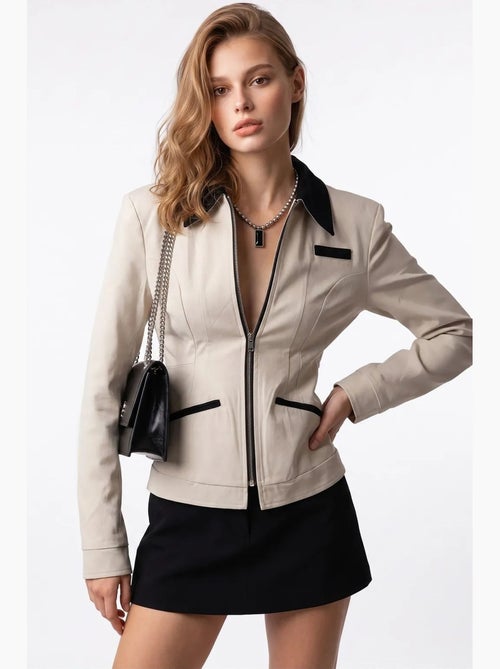 Blazer in cotone mixray - Kiabi Blazer in cotone mixray - Kiabi