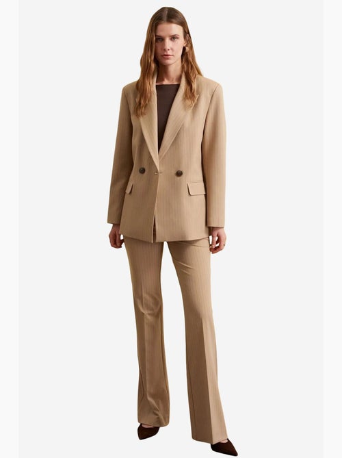 Blazer in crêpe a righe con collo a scialle dilvin - Kiabi Blazer in crêpe a righe con collo a scialle dilvin - Kiabi