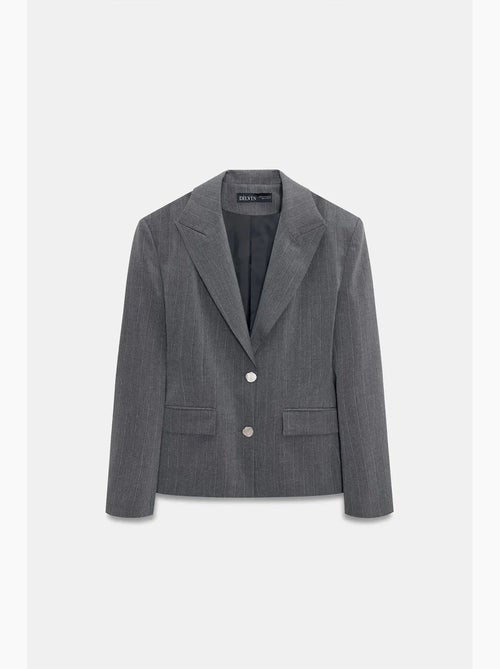 Blazer in crêpe aderente con collo a scialle dilvin - Kiabi Blazer in crêpe aderente con collo a scialle dilvin - Kiabi