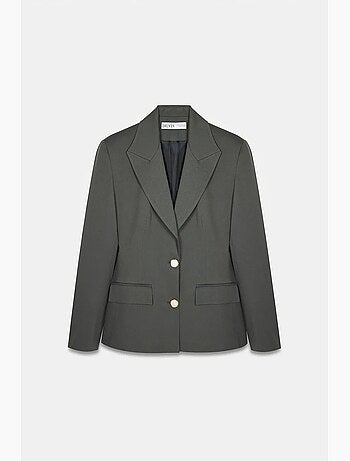 Blazer in crêpe aderente con collo a scialle dilvin