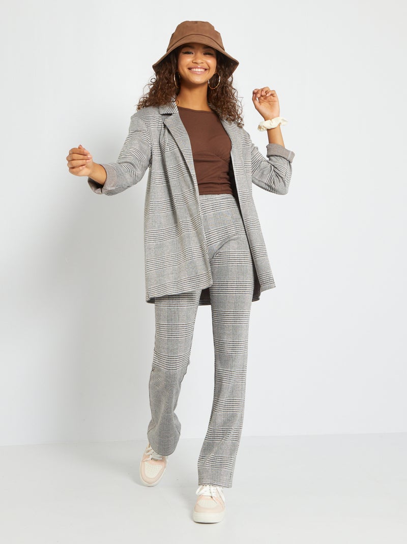 Blazer in maglia punto milano NERO - Kiabi