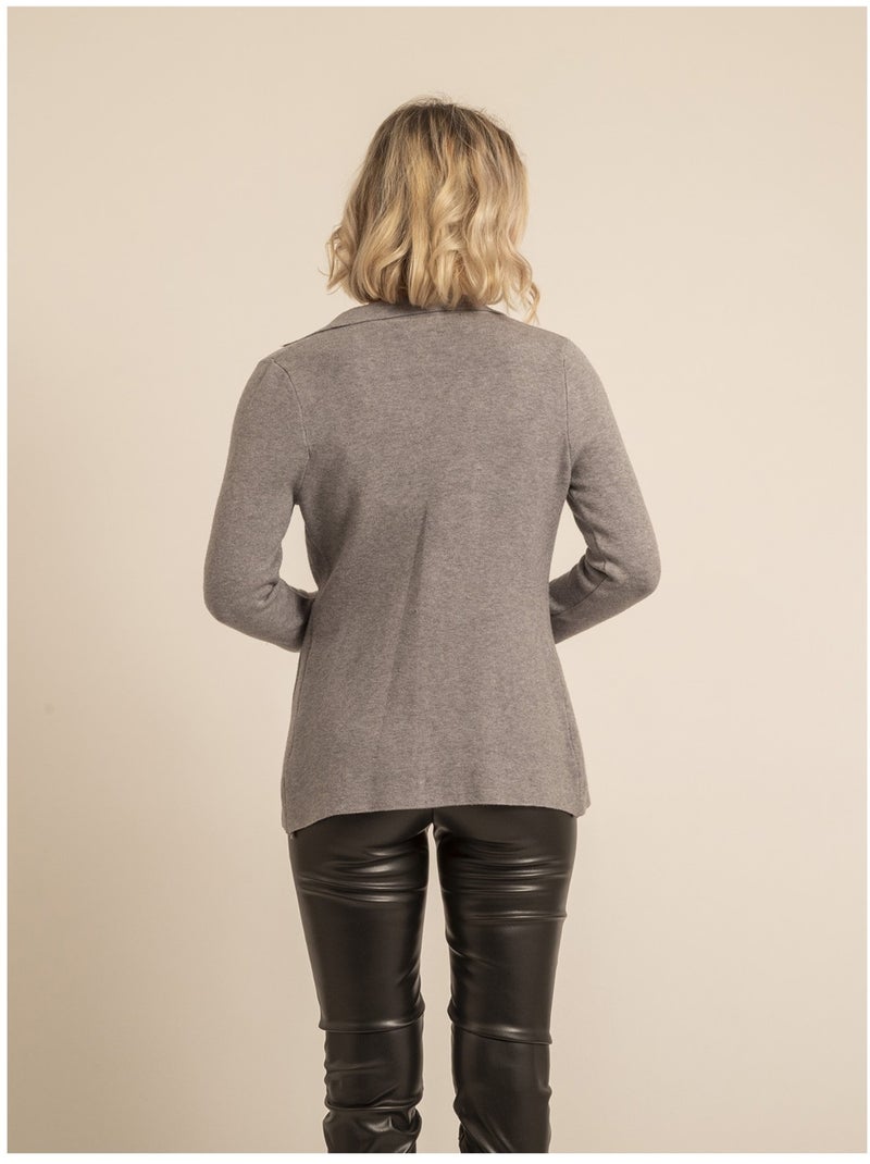 Blazer in maglia UPLANA Grigio - Kiabi
