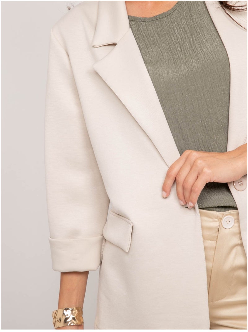 Blazer in pile UNORA Beige - Kiabi