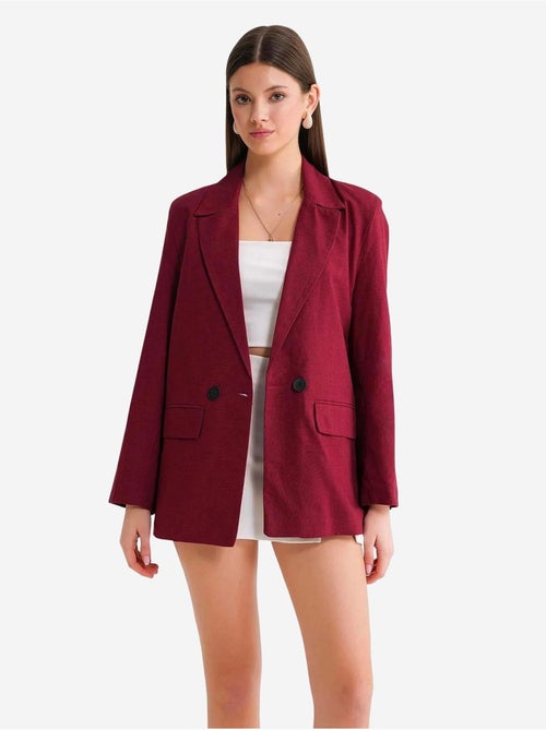 Blazer jacket in misto lino con bottoni mixray - Kiabi Blazer jacket in misto lino con bottoni mixray - Kiabi