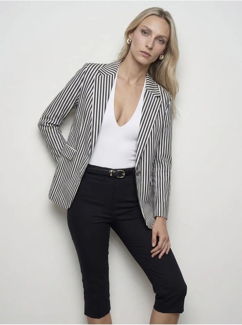 Blazer jacket in popeline a righe dilvin - Kiabi Blazer jacket in popeline a righe dilvin - Kiabi