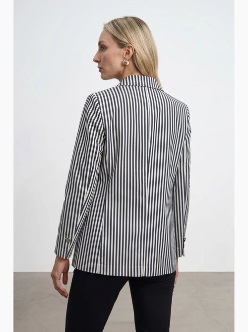 Blazer jacket in popeline a righe dilvin - Kiabi Blazer jacket in popeline a righe dilvin - Kiabi
