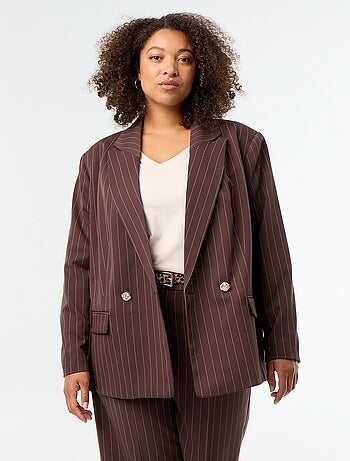 Blazer lungo con apertura a doppio petto