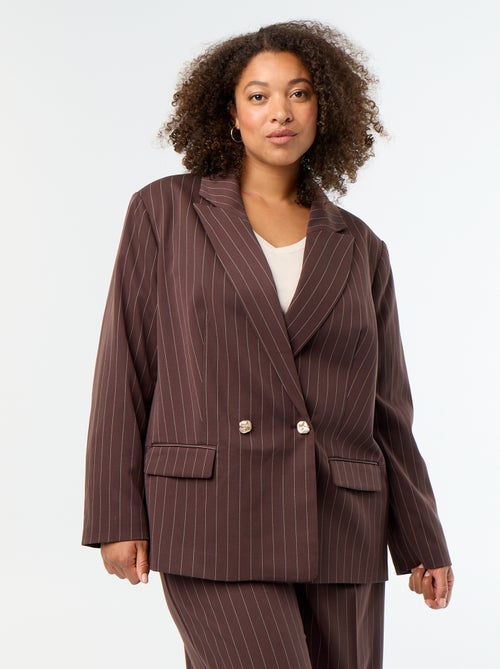 Blazer lungo con apertura a doppio petto - Kiabi