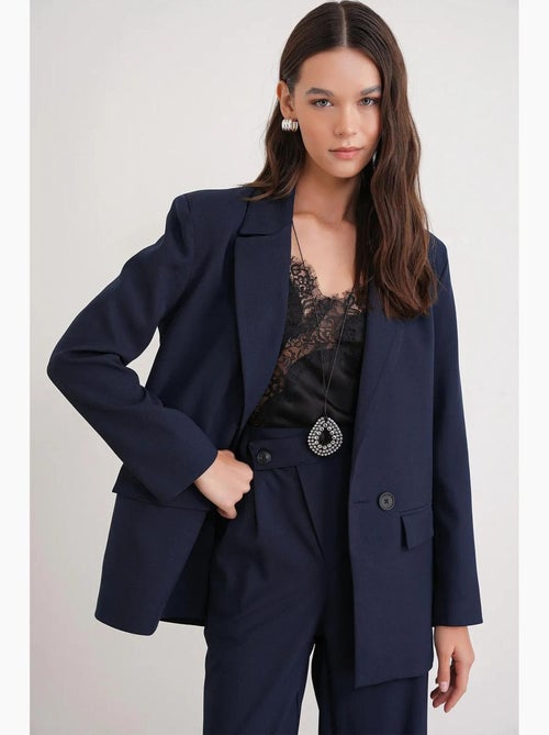 Blazer lungo con maniche lunghe e chiusura con bottoni mixray - Kiabi