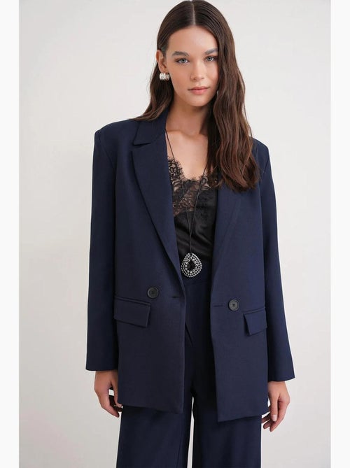 Blazer lungo con maniche lunghe e chiusura con bottoni mixray - Kiabi