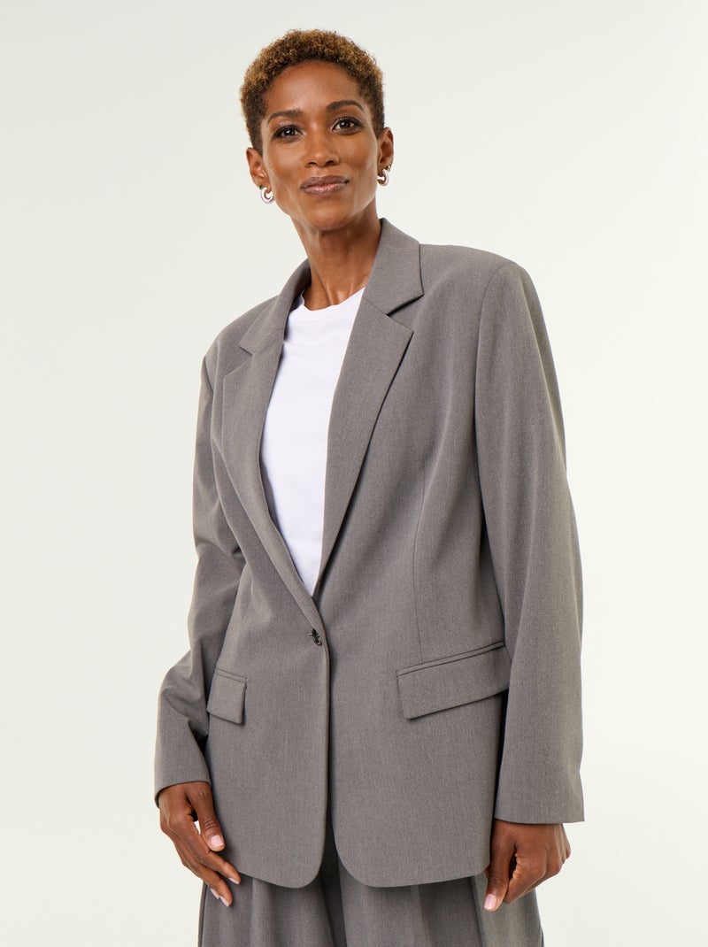 Blazer lungo Grigio - Kiabi