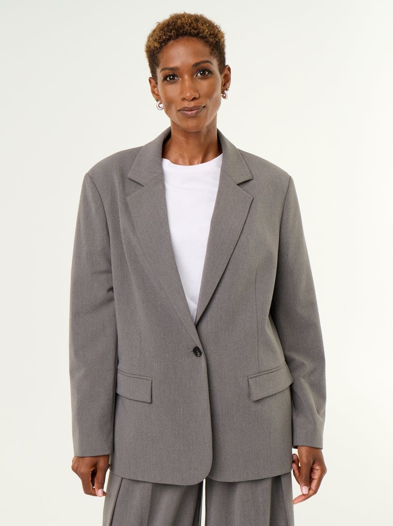 Blazer lungo Grigio - Kiabi