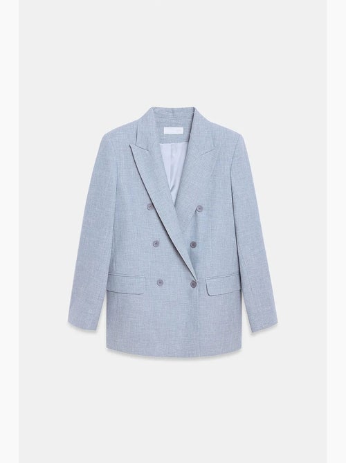 Blazer lungo in crêpe con collo a scialle dilvin - Kiabi