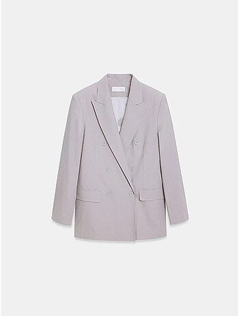 Blazer lungo in crêpe con collo a scialle dilvin