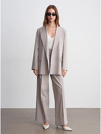 Blazer lungo in crêpe con collo a scialle dilvin