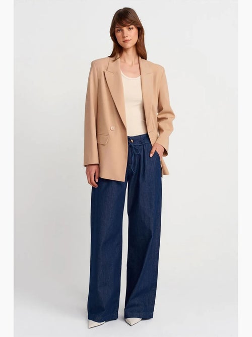 Blazer lungo in crêpe dilvin - Kiabi Blazer lungo in crêpe dilvin - Kiabi