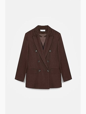 Blazer lungo in tencel con collo a scialle dilvin