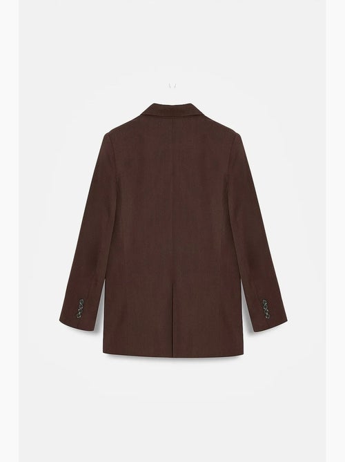 Blazer lungo in tencel con collo a scialle dilvin - Kiabi Blazer lungo in tencel con collo a scialle dilvin - Kiabi
