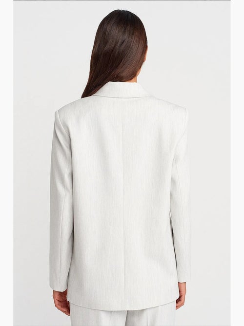 Blazer lungo oversize in crêpe dilvin - Kiabi Blazer lungo oversize in crêpe dilvin - Kiabi