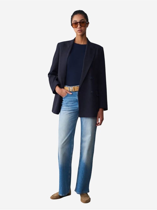 Blazer lungo oversize in crêpe dilvin - Kiabi Blazer lungo oversize in crêpe dilvin - Kiabi