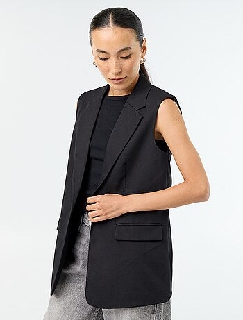 Blazer lungo senza maniche