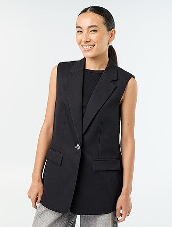 Blazer lungo senza maniche