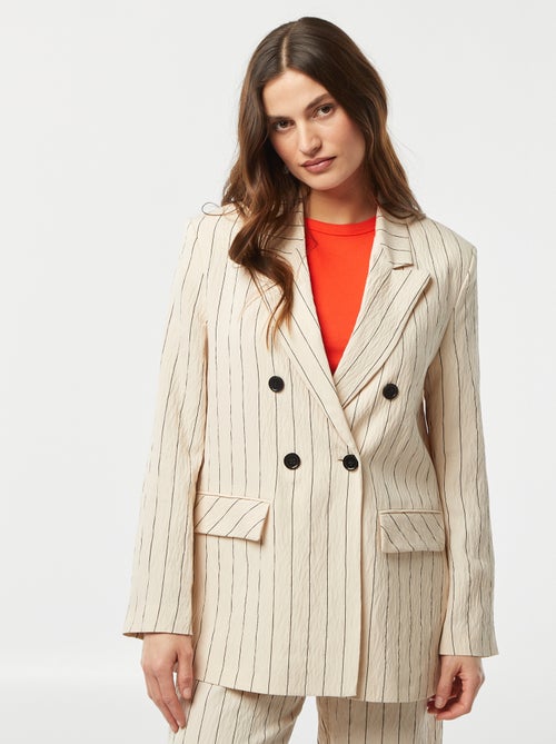 Blazer oversize a righe - Kiabi