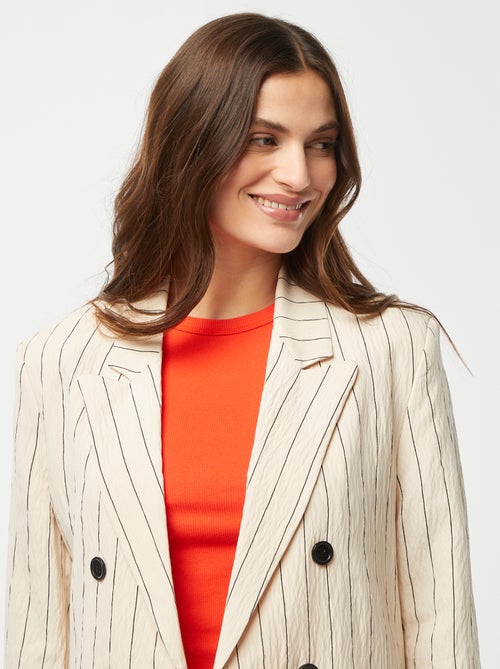 Blazer oversize a righe - Kiabi