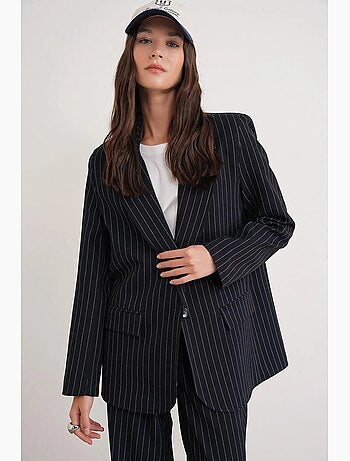 Blazer oversize a righe mixray