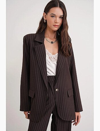 Blazer oversize a righe mixray