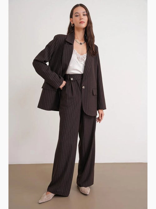 Blazer oversize a righe mixray - Kiabi Blazer oversize a righe mixray - Kiabi