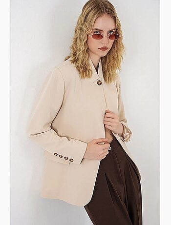 Blazer oversize con collo a scialle bdart